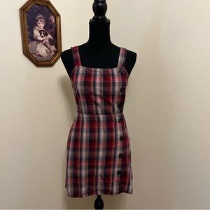Plaid Pinafore Dress